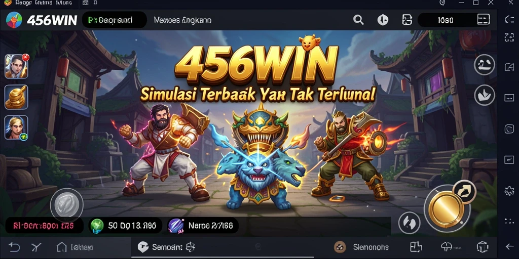 Screenshot gameplay 456WIN yang menampilkan dunia simulasi yang interaktif.