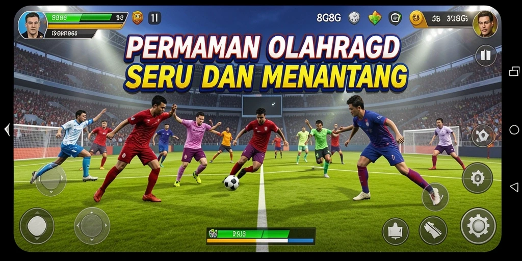 Tampilan gameplay 8G8G yang penuh aksi dalam olahraga.