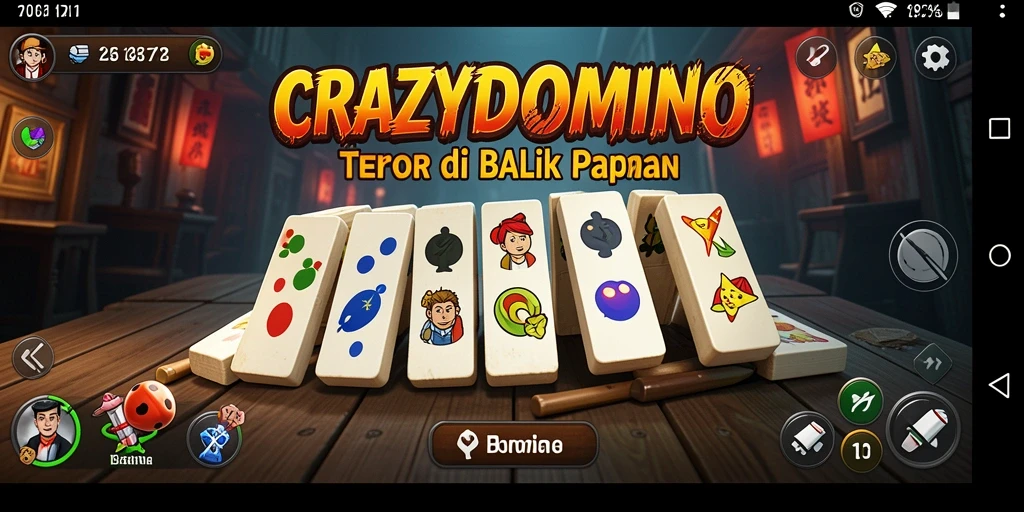 Tampilan gameplay menegangkan di dunia CRAZYDOMINO.