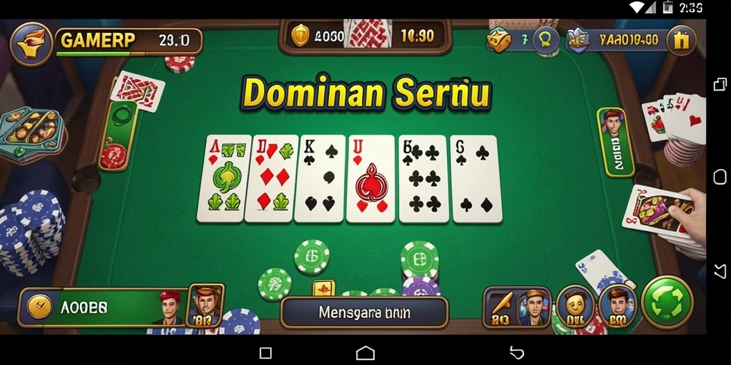 Tampilan gameplay seru dalam permainan Domino GAMERP.