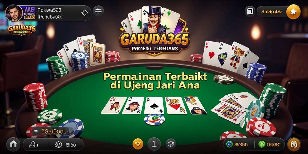 Tampilan menakjubkan dari gameplay Poker di GARUDA365.