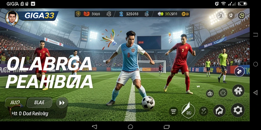 Tampilan gameplay GIGA33 yang menegangkan saat berkompetisi dalam olahraga.