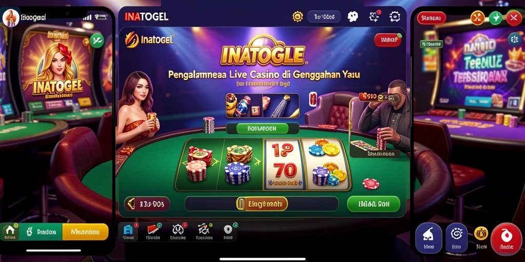 Tampilan menarik dari permainan Live Casino INATOGEL.