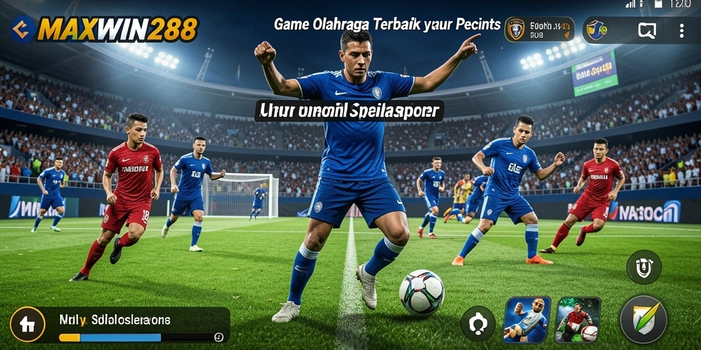 Tampilan gameplay seru dari MAXWIN288, menampilkan aksi olahraga yang dinamis.