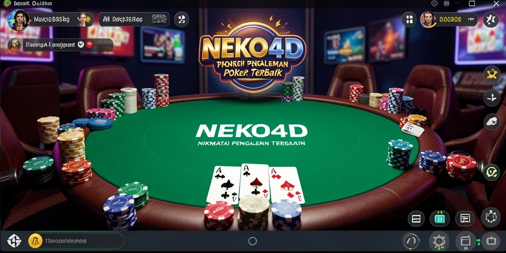 Tampilan gameplay Poker yang menegangkan di NEKO4D.