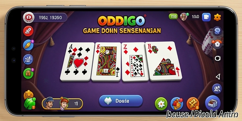 Screenshot gameplay ODDIGO menampilkan suasana seru permainan Domino.