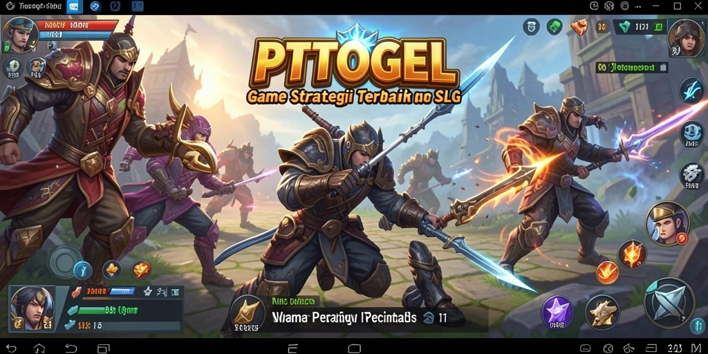 Tangkapan layar PTTOGEL menampilkan aksi pertempuran dan strategi permainan.