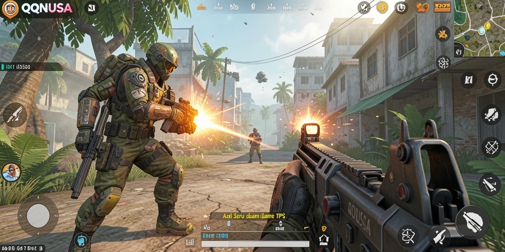 Screenshot gameplay QQNUSA yang menampilkan aksi penuh ketegangan.
