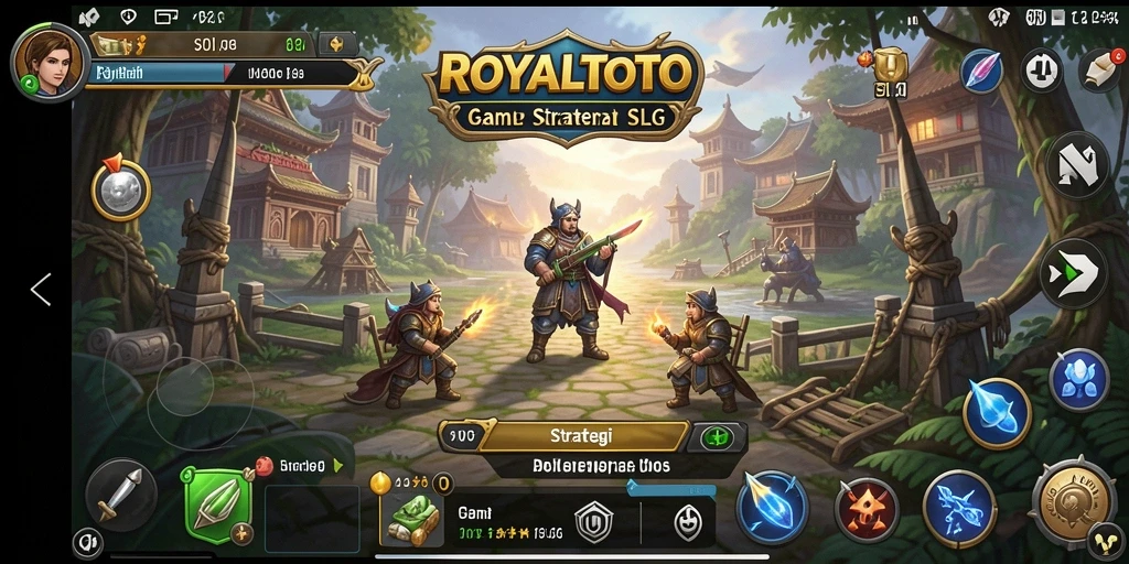 Screenshot gameplay menampilkan pertarungan strategis di ROYALTOTO.
