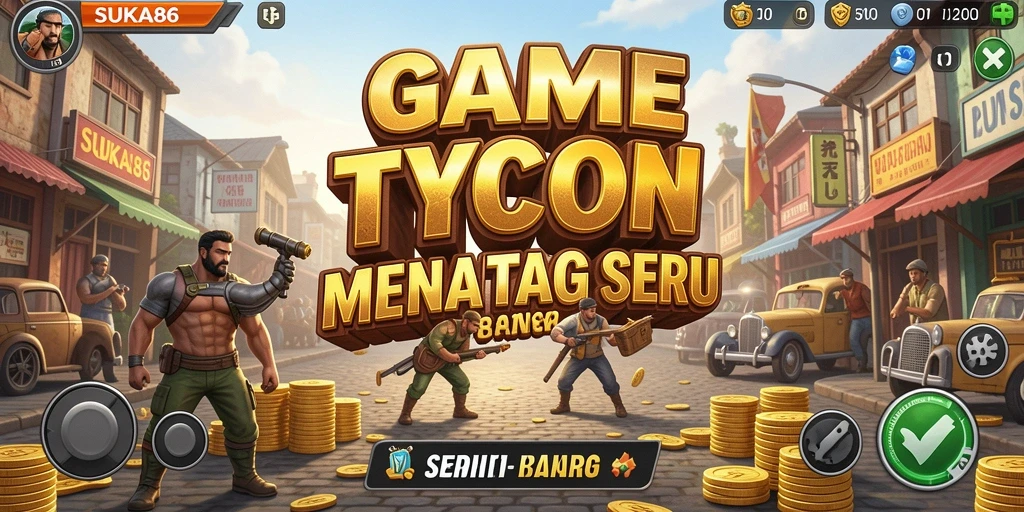 Tampilan gameplay SUKA86 yang menampilkan strategi bisnis yang menarik.