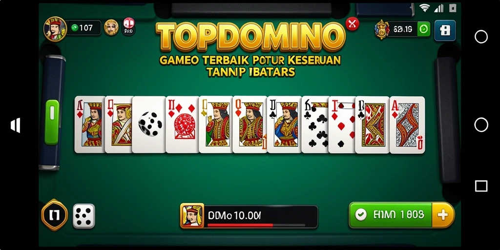 Screenshot permainan <strong>TOPDOMINO</strong> menampilkan suasana seru bermain Domino.